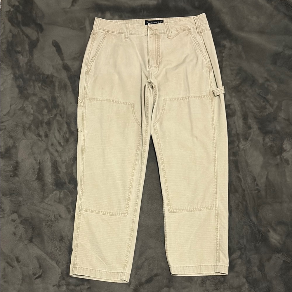 Abercrombie & Fitch Tan Cargo Pants Relaxed Fit